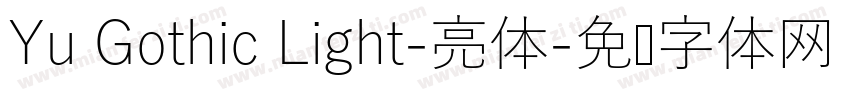 Yu Gothic Light-亮体字体转换